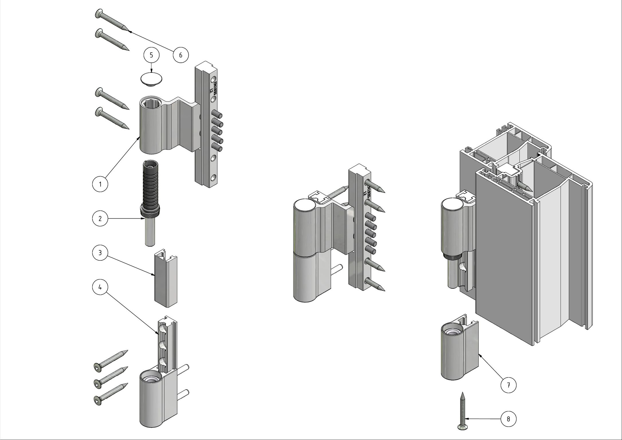 3D可調門鉸鏈